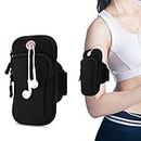 OAHU® Sports Armband/Arm Belt - Universal Waterproof Hand Fitness Mobile Case for Running Hiking Jogging and Gym Activities for All Mobile Phones Size Upto 6" inch Black