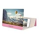KolorFish 8 Inches HD Screen Magnifier, SM-01 3D Smart Mobile Phone Movies Amplifier, Portable Phone Projector for All Smartphones - Pink