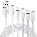 iPhone Charger 5Pack 6FT MFi Certified Lightning Cable Fast Charging Cords Apple Charger Compatible with iPhone 14 13 12 11 XS XR X Pro Max Mini 8 7 6S 6 Plus 5S SE iPad iPod AirPods