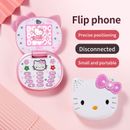 Unlocked Hello Kitty Flip Cute Small Mini Phone For Girls Women Dual Sim Gifts