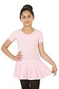 The Dance Bible Girls Short Sleeve Pink Ballet Leotard Dress 110 (4-6 Years)
