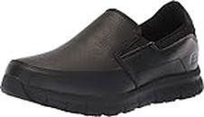 Skechers for Work Women's Nampa-Annod Food Service Shoe,black polyurethane,7 W US