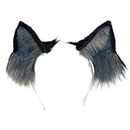 XINGLIDA Bandeau oreilles de loup pour filles - Accessoires de cosplay avec oreilles de bête - Fursuit pour bal masqué, Halloween, fête costumée (GY#)