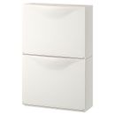 IKEA Shoe Storage Cabinet Stackable Cupboard Draw Wall Mounting White 2 Pack