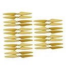 20PCS Quadcopter Propeller for Hubsan H501S H501A H501C H501M H501S pro MJX B3 Bugs 3 B3H B2W F17 F100 HS700 D80 Aerial Photography RC Drone Spare Blade Accessories (Gold)