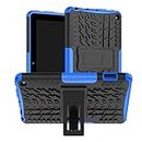 MaoMini for New Kindle Fire 7 Case 12th Generation 2022 Release,Kickstand Heavy Duty Armor Defender Case (Blue)