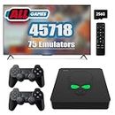 Retro Gaming Console 256G, 75 Emulators All in One Game Console, 45718 Plug and Play Video Games for TV, EmuELEC 4.6 Console, Android TV 9, S922X Chip, 4K Output, Dual WiFi, BT 4.1, 2 Wireless CTL