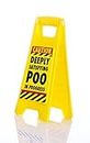 Boxer Gifts Deeply Satisfying Poo in Progress Novelty Toilet Humour Warning Sign | Hilarious Secret Santa Gift for Him, Yellow, 11.8cm x 25cm