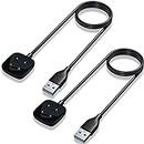 Comvin Charger Compatible with Fitbit Sense/Fitbit Sense 2/Fitbit Versa 3/Fitbit Versa 4 charger, Replacement USB Charger Cable for Versa 3/Versa 4/Sense 2/Sense charger, 2 Pack (3.3ft/3.3ft)