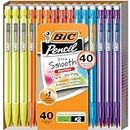 BIC Xtra-Smooth Mechanical Pencils with Erasers (MPCE40-BLK), Bright Edition Medium Point (0.7mm), 40-Count Pack, Bulk Mechanical Pencils for School, Perfect Teacher Appreciation Gifts