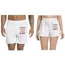 UDNAG Unisex Regular fit 'Hot Rod Car | Your Video Made me Look Like an Idiot' Polyester Shorts [Size S/28In to XL/40In] White