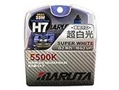 MARUTA® H7 55W 12 V 5500K, Super White Series Xenon Gas Filled Car Headlight Bulbs (E4) With Advanced Technology
