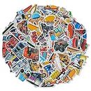 Bewudy Trucks Stickers Transportation Cars Stickers for Kids, 100 Pcs Vehicle Construction Stickers for Kids Toddler Boys (Cars, Trucks, Airplane, Train, Buses and More）
