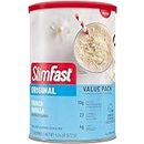 SlimFast Meal Replacement Powder, Original French Vanilla, Shake Mix, 10g of Protein, 22 Servings (Packaging May Vary)