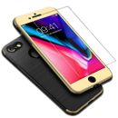 Phone Case Apple IPHONE 7 Full-Cover Carbon Case Bumper Cases Gold Frame