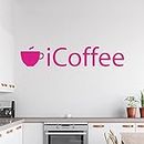 Kiwistar icoffee Pared Adhesivo en 6 tamaños – – Vinilos Wall Sticker, 41_Pink, 80 x 16 cm