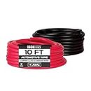 Iron Forge Cable 4 Gauge Primary Wire 2 Roll Assortment Pack - 1 Red, 1 Black - 10 Ft of Copper Clad Battery Cable Automotive Wire Per Roll, 4 Gauge Wire 10 Ft Stranded Copper Clad Aluminium Auto Wire