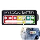Cooluckday Social Battery Pin for Women My Social Battery Slider Pin for Girl Battery Enamel Pin Interactive Mood Pins Fun Enamel Emotional Pin 7 Days a Week for Kids Teens, Metal, created alexandrite