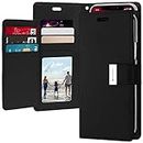 Goospery Rich Wallet for Apple iPhone 11 Case (6.1 inches) Extra Card Slots Leather Flip Cover (Black) IP11-RIC-BLK