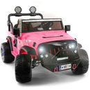 Moderno Kids 24 Volt 2 Seater All-Terrain Vehicles Battery Powered Ride On Toy w/ c Plastic in Pink | 30.5 H x 31 W x 47 D in | Wayfair Jeep-Pink