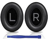 SOULWIT Earpads Replacement for Bose QuietComfort 45 (QC45)/QuietComfort SE (QC SE)/New Quiet Comfort Wireless Over-Ear Headphones, Ear Pads Cushions with Softer Protein Leather (Black)