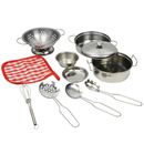 Stainless Steel Small Kitchen Toys Play House Cookware Cooking Toys Parts Tools