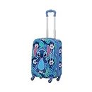FUL Disney Stitch 21 Inch Kids Carry On Luggage, Hardshell Rolling Suitcase with Spinner Wheels, Blue
