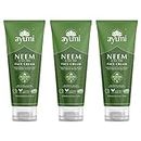 Ayumi Neem & Tea Tree Face Cream. Vegan, Cruelty-Free, Dermatologically-Tested, 3 x 100ml