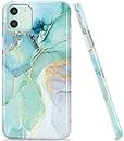 luolnh iPhone 11 Marble Case,Brilliant Design Shockproof Flexible Soft Silicone Rubber TPU Bumper Cover Skin Case for iPhone 11 6.1 inch 2019 -Abstract Mint