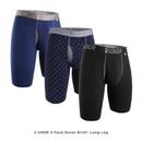 3/5 Pack 2UNDR Mens Swing Shift 9" Long Leg Boxer Briefs Underwear M-4XL