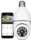 CAMERAM F9 Bulb Security Camera, Home WiFi 360 Degree Pan/Tilt Panoramic 5MP, Wireless Home Surveillance Cameras with Motion Detection, Two-Way Audio, Night Vision.