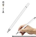 T Tersely (2in1) 1 Pack Disc Stylus Pen for Apple iPhone/iPad Pro 11/12.9 (2021/2020/2018)/Mini 6 5/Air 5th 4th, for Samsung Galaxy Tablet S7/S8/Plus/Ultra and More with Replacement Tips