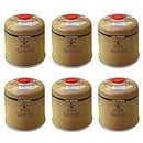KARAN KING 6 x 500g Butane Gas Cartridge for Camping Stoves and Burners | Portable Camping Equipment, Outdoor Cooking, Butane/Propane, Burner Fuel | Extra Value