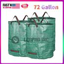1-3Pack 72 Gallon Garden Leaf Bags Reusable Yard Lawn Waste Bag 4 Strong Handles