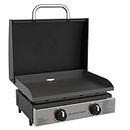 Blackstone 1813 Original 22” Tabletop Griddle with Hood and Stainless Steel Front Plate, Powder Coated Steel, Black