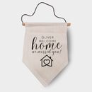 Personalised Linen Flag Custom High Quality  "Welcome Home " Home Decor Custom