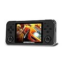 Dosnura RG351P Handheld Game Console, Retro Game Console Support PSP / PS1 / N64 / NDS Open Linux Tony System RK3326 Chip 64G TF Card 2500 Classic Games 3.5 Inch IPS Screen 3500mAh Battery (Black)