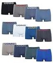 Channo Uomo Men's Lycra Seamless Boxer Shorts Uomo Collection, Multicoloured, Pack of 12, Large-X-Large