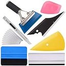 EHDIS Vinyl Wrap Tool 7 Pieces Vehicle Window Tint Tool Kit Car Glass Protective Film Wrapping Installation Set Included Vinyl Squeegees,Felt Squeegee, Film Cutting Knife with Blades