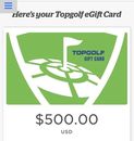 $500 Top Golf Gift Card! 