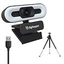 BigPassport LED Webcam 1080P 2 0MP Full HD with Tripod Stand and Ring Touch Light, Noise Reducing Mic, Advanced Autofocus Laptop Desktop Web Camera (Model No: Pro-Live_N2)
