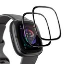 2X 3D Schutzglas für Fitbit Versa 4 / Sense 2 Panzerfolie Display Full Curved 9H
