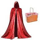 Ladies Sexy Gothic Red Cloak Fancy Dress Costume Accessory. Perfect for Dressing Up as a Devil, Witch, Vampiress, Vampire Lady. One Size Costume But Usually Fits Sizes 8, 10, 12, 14 and 16. Also Looks Great as an Addition To a Medieval Style Dress. (disfraz)