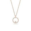 Swarovski Creativity Pendant, Circle Shaped, White Round Cut Crystals in a Rose Gold-Tone Plated Setting