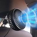 KMMOTORS Kooling Car Fan Automobile Vehicle Clip Fan Powerful Quiet Ventilation Electric Car Fans with Comfortable USB Plug for Car/Vehicle (One)