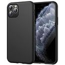 JETech Silicone Case for iPhone 11 Pro Max 6.5-Inch, Silky-Soft Touch Full-Body Protective Phone Case, Shockproof Cover with Microfiber Lining (Black)