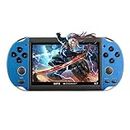 ZWYING Handheld Game Consoles Built in 2000+ Free Games 8GB RAM 4.3 Inch Screen Double Rocker,Support TV Output,Music/Movie/Camera Audio and Video MP3,MP4, MP5, Birthday Gift for Kids(Blue)