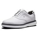 FootJoy Traditions, Zapatos de Golf Hombre, White, 44.5 EU