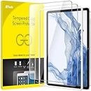 JETech Screen Protector for Samsung Galaxy Tab S8 Plus 2022 / Tab S7 FE 2021 / Tab S7 Plus 2020 12.4-Inch with Easy Installation Frame, Tempered Glass Film, HD Clear, 2-Pack