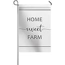 Garden Flag for Outside Home Sweet Farm White Vertical Double Sided Seasonal Garden Flags Yard Flags for Outdoor Home Decor 12 x 18 Inch
